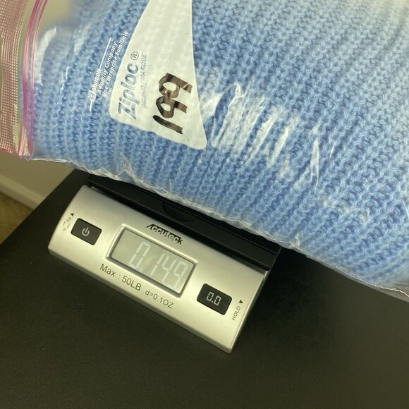 Shein Women's Cropped Cloud Knit Cardigan Size S Blue White Open Front - Picture 8 of 8